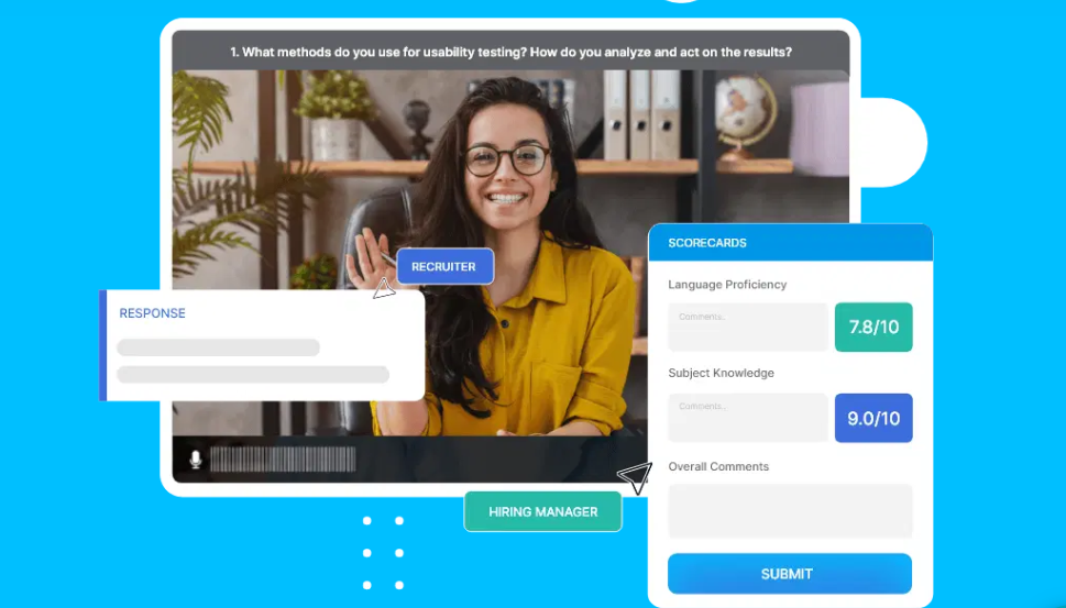 ZappyVue's video interview screen
