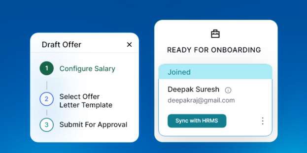 Zappyhire dashboard with pre=onboarding features